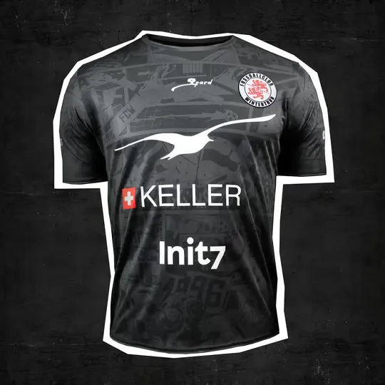 Enfants FC Winterthur 2025/26 Maillot Extérieur - Noir
