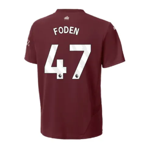 T-shirt troisième FODEN Manchester City 2024/25 pour enfant