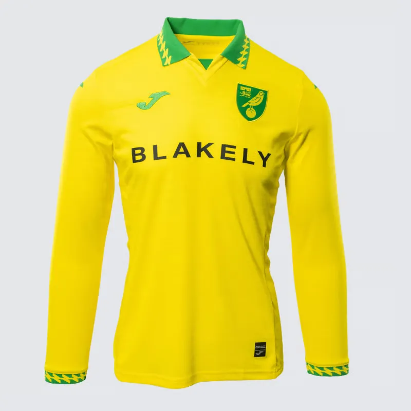 Maillot Domicile Manches Longues Enfant Norwich City 2025/26