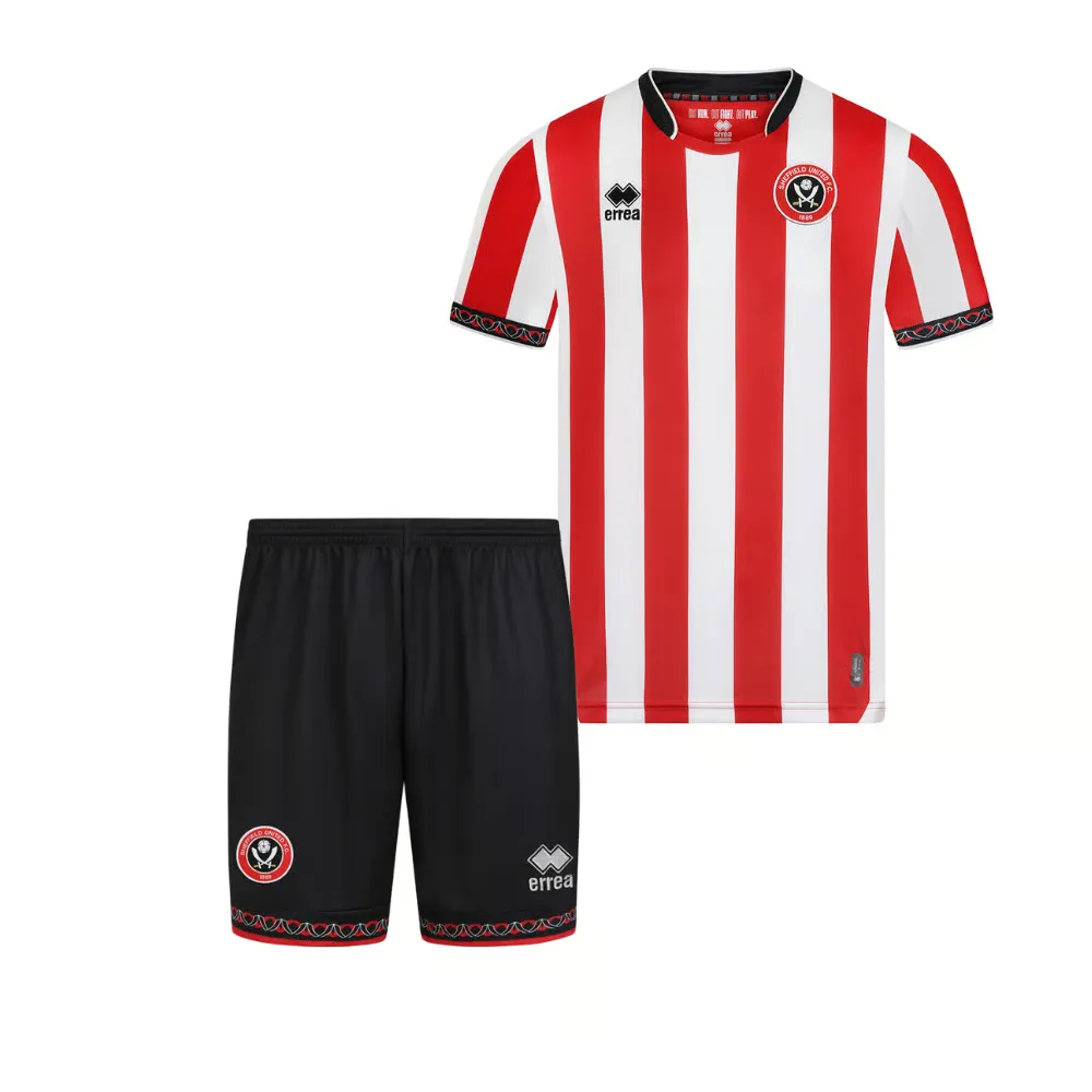 Kit domicile enfants Sheffield United 2025/26