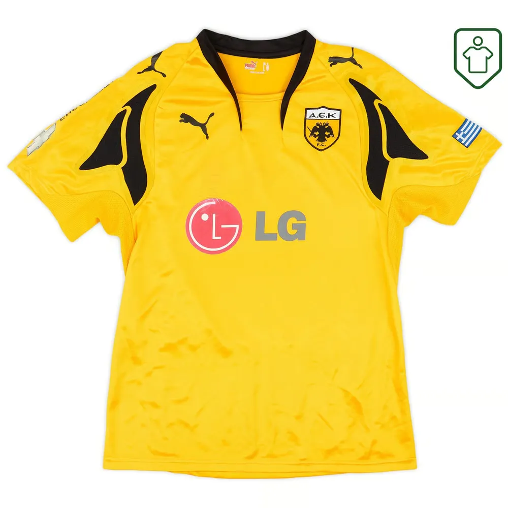 Maillot rétro domicile homme AEK Athènes 2007/08 Rivaldo #10 – Image 2