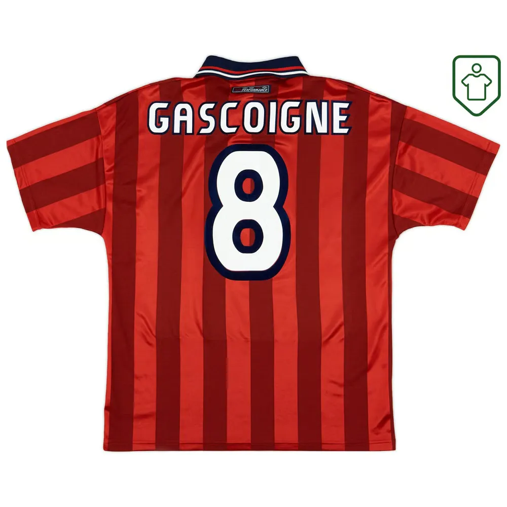 Homme Maillot rétro extérieur Angleterre 1997/99 Gascoigne #8