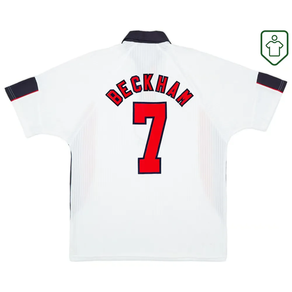 Homme Maillot rétro domicile Angleterre 1997/99 Beckham #7