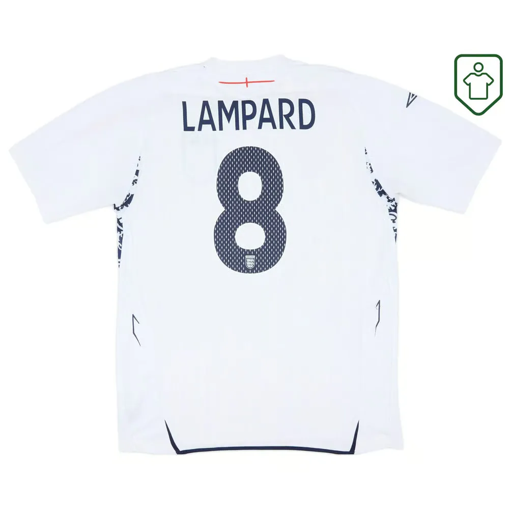Homme Maillot rétro domicile Angleterre 2007/09 Lampard #8