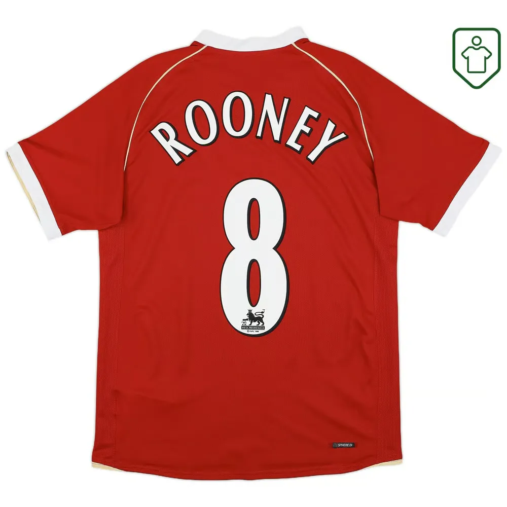 Maillot rétro domicile homme Manchester United 2006/07 Rooney #8