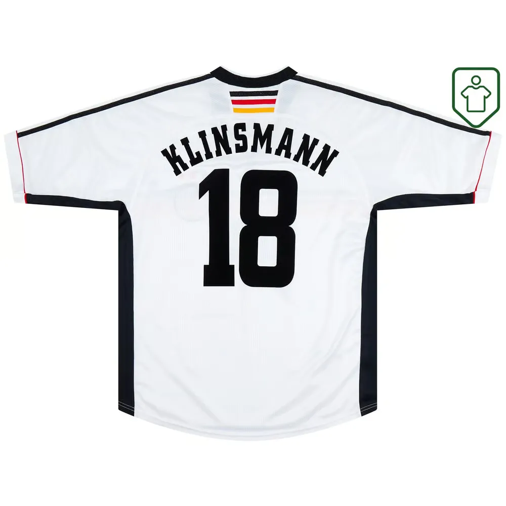 Homme Maillot rétro domicile Allemagne 1998/00 Klinsmann #18