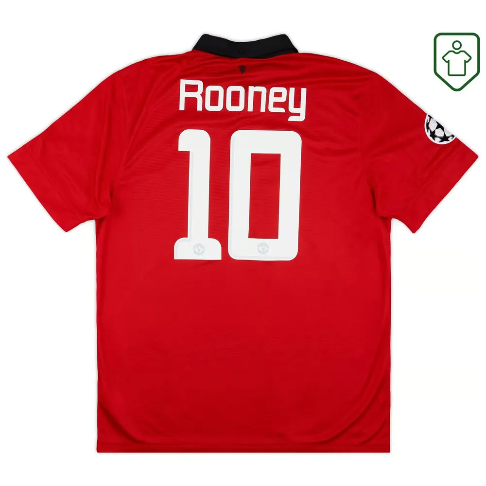 Maillot rétro domicile Ligue des champions homme Manchester United 2013/14 Rooney #10