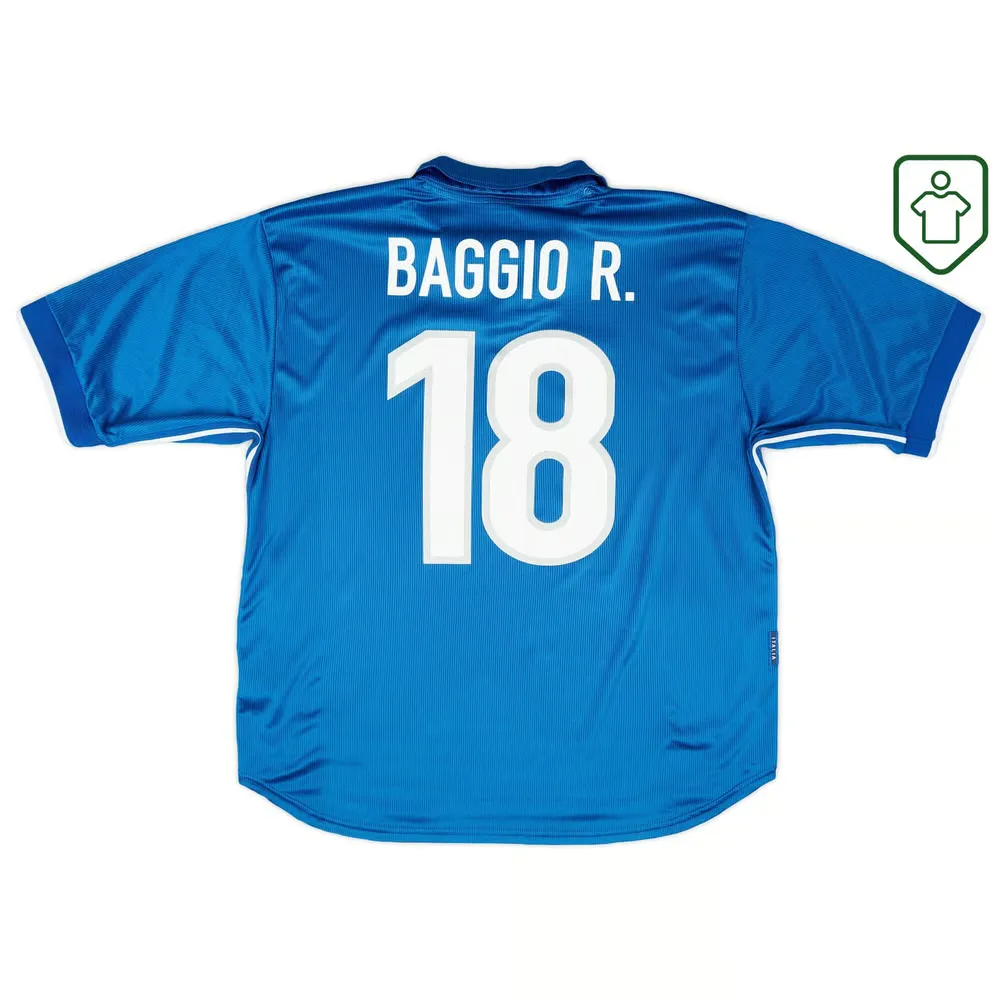 Homme Maillot rétro domicile Italie 1997/98 Baggio R. #18