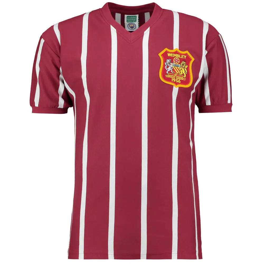 Maillot rétro homme Manchester City finale FA Cup 1956