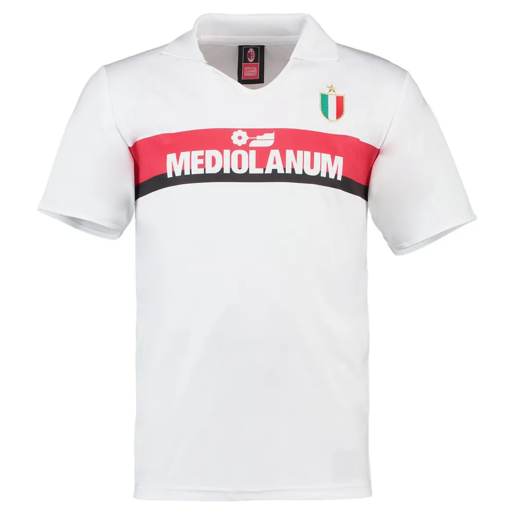 Homme Maillot extérieur rétro Milan 1988