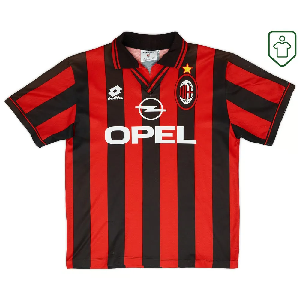 Homme Maillot domicile rétro Milan 1997/98