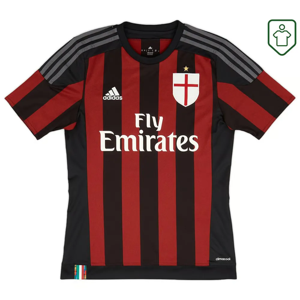 Homme Maillot domicile rétro Milan 2015/16