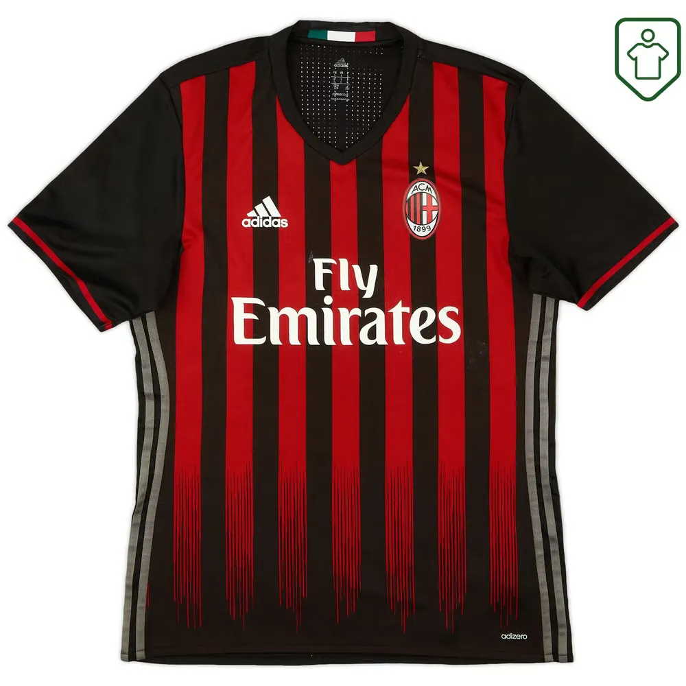 Homme Maillot domicile rétro Milan 2016/17