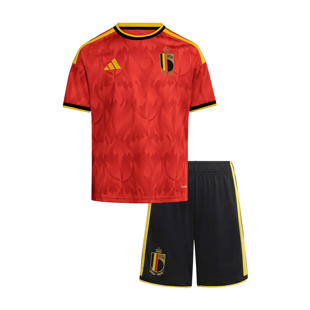 Maillots de football domicile pour enfants de la Belgique pour la Coupe du Monde 2026