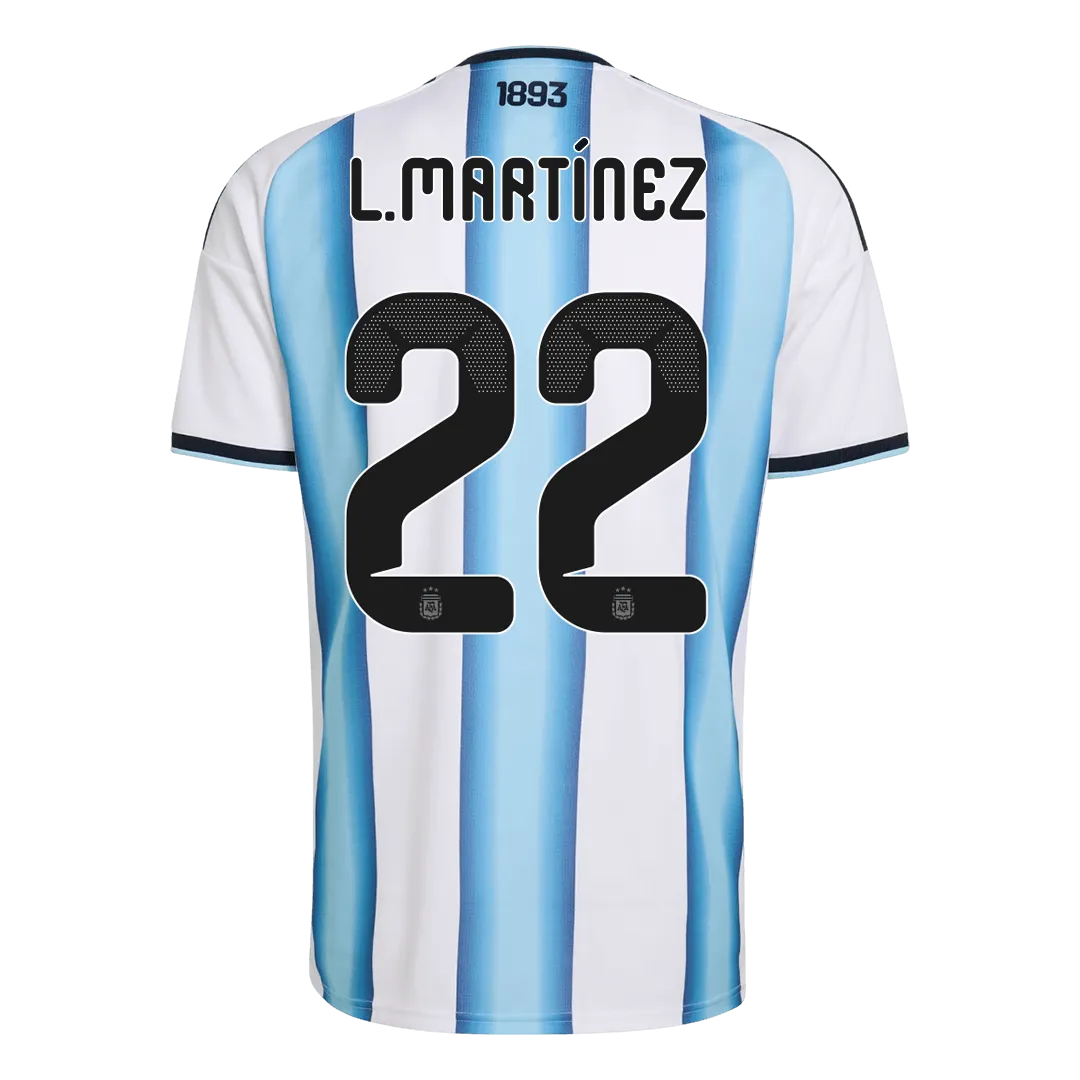 L.MARTÍNEZ #22 Argentine Maillot Domicile Coupe du Monde 2026 – Image 3