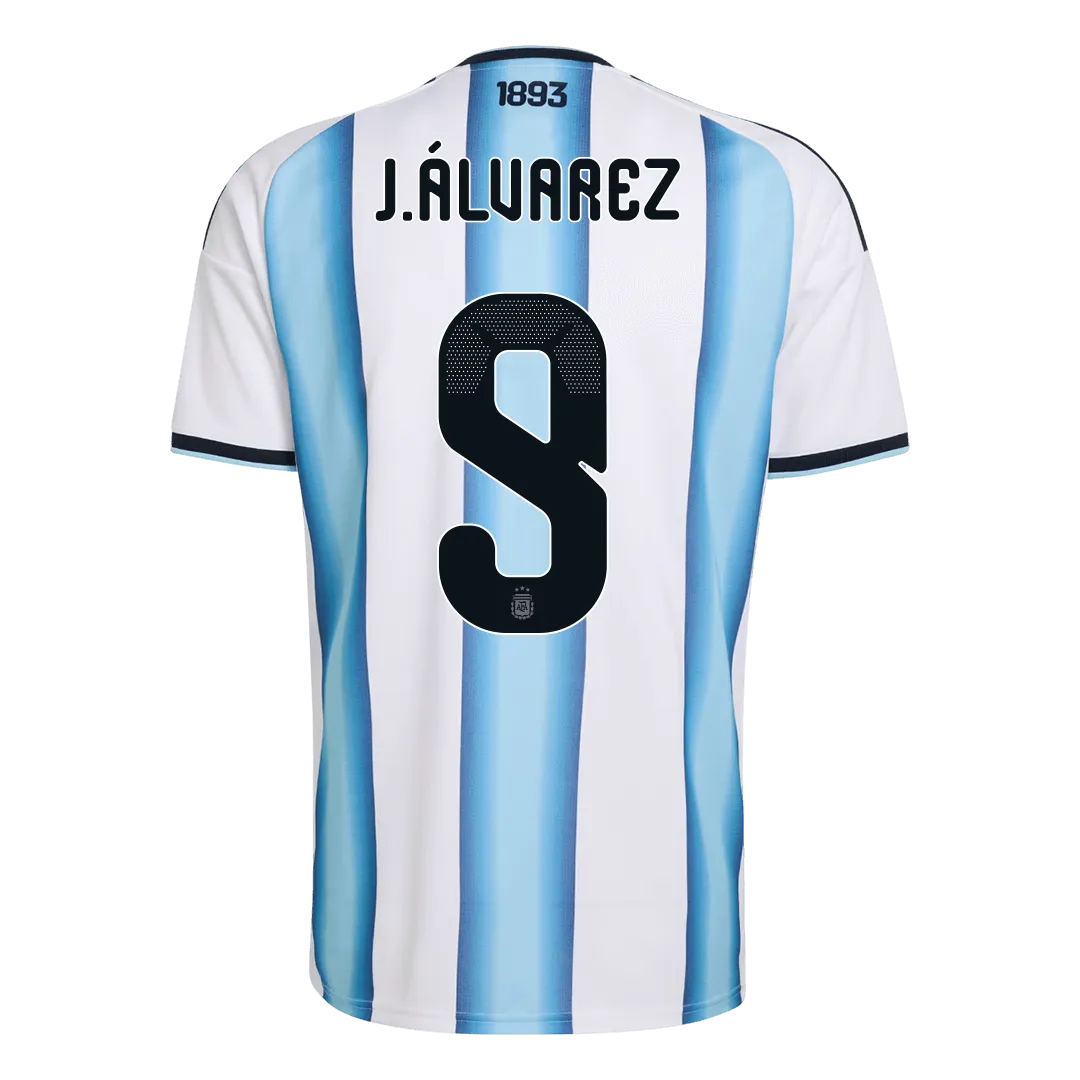 J.ÁLVAREZ #9 Maillot Argentine Domicile Coupe du Monde 2026 – Image 3