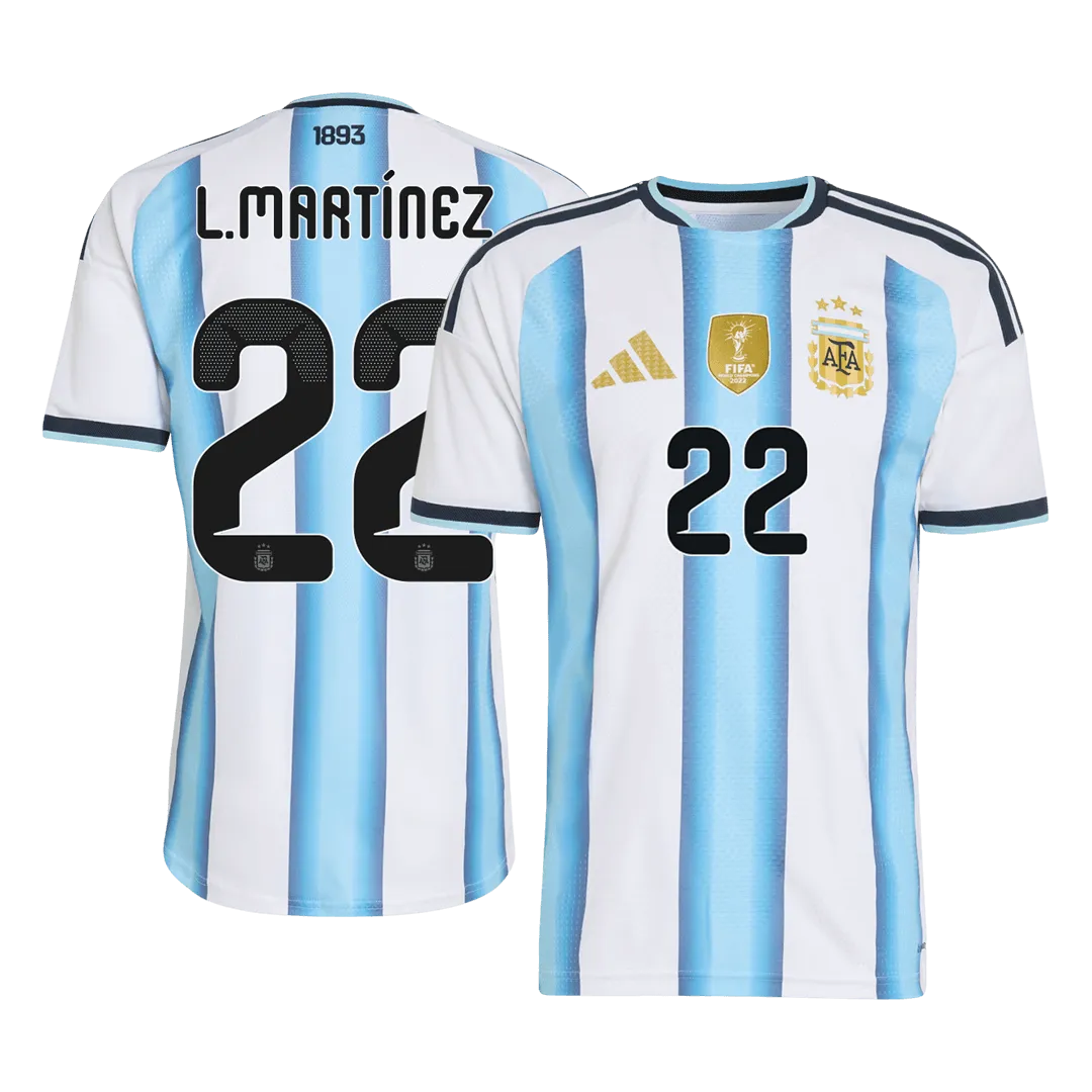 L.MARTÍNEZ #22 Argentine Maillot domicile version joueur Coupe du Monde 2026