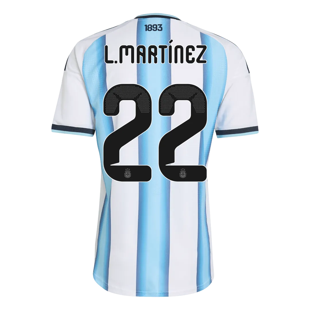 L.MARTÍNEZ #22 Argentine Maillot domicile version joueur Coupe du Monde 2026 – Image 3