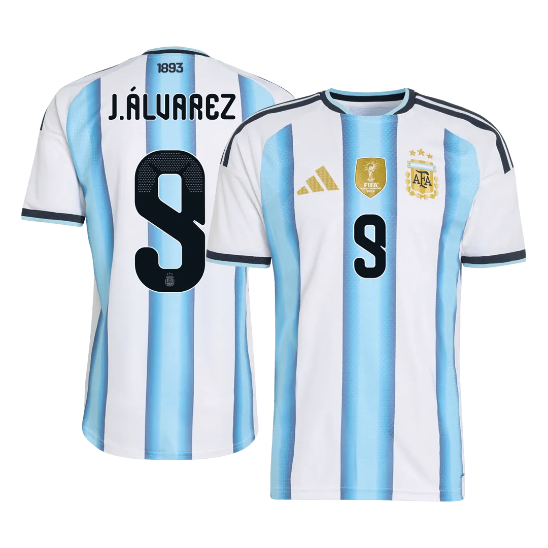J.ÁLVAREZ #9 Argentine Maillot Version Joueur Domicile Coupe du Monde 2026