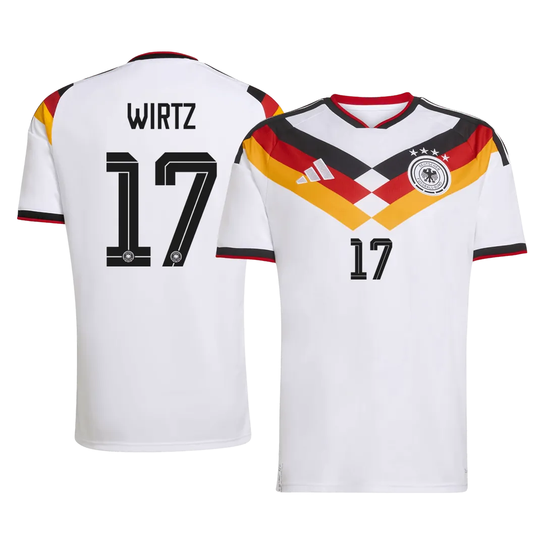 Maillot domicile de football de l'Allemagne WIRTZ n° 17, Coupe du Monde 2026