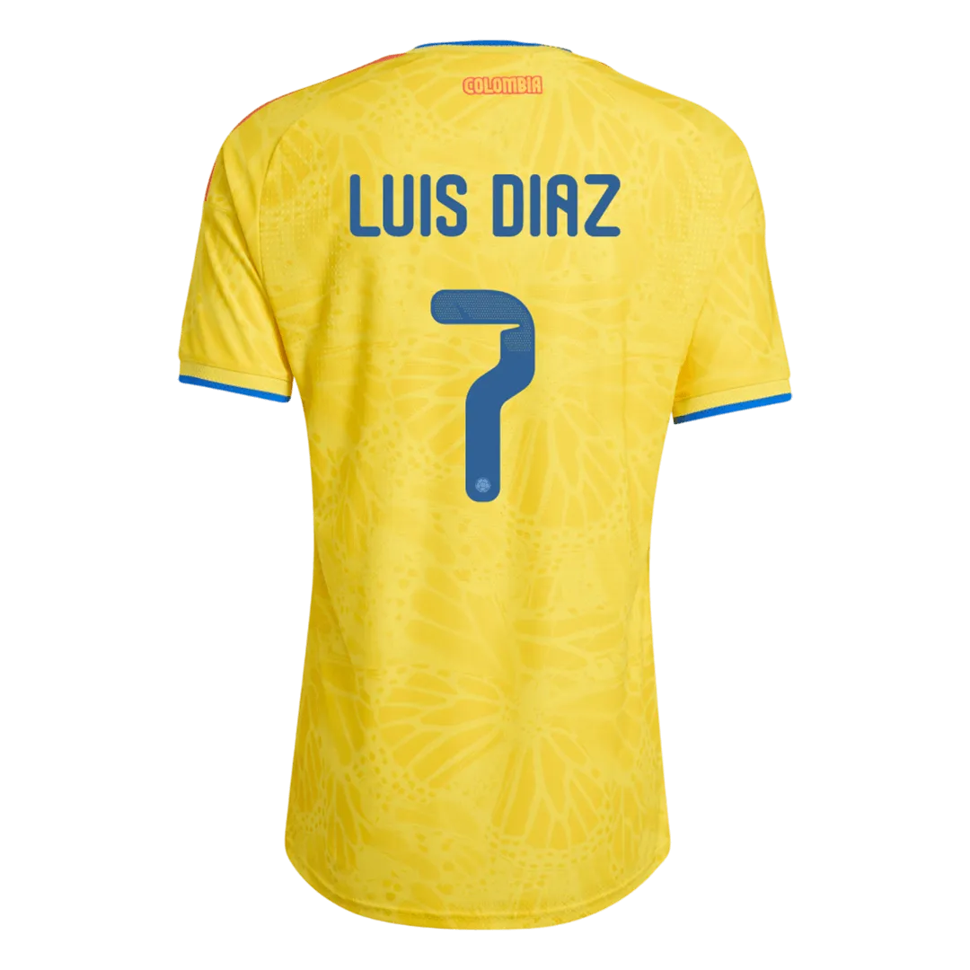 LUIS DíAZ #7 Colombie Maillot Version Joueur Domicile Coupe du Monde 2026 – Image 3
