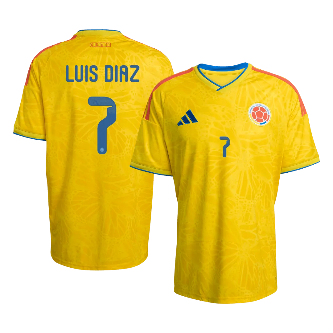 LUIS DíAZ #7 Colombie Domicile Maillot de Foot Coupe du Monde 2026