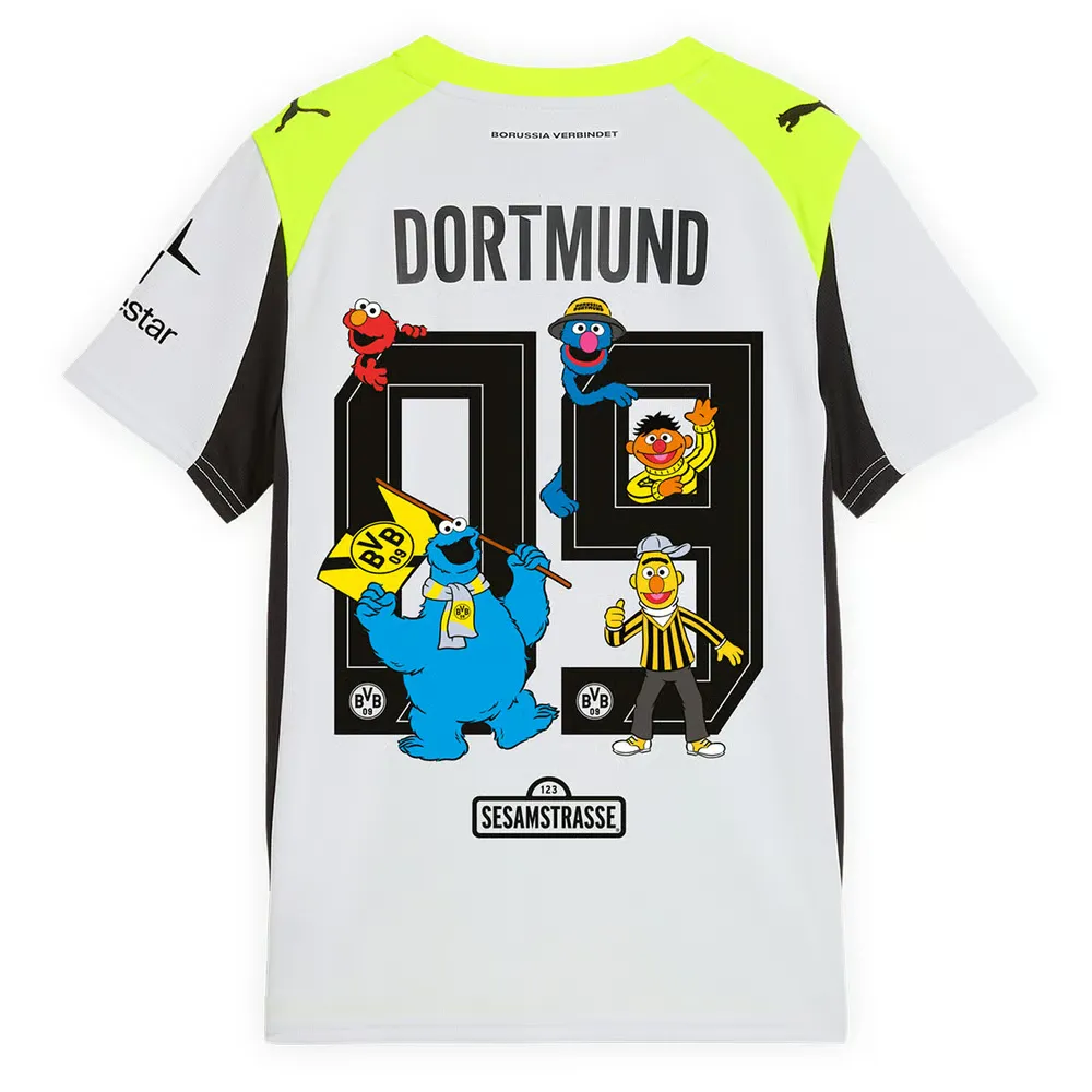 Maillot enfant BVB Borussia Dortmund 2025/26 extérieur Rue Sésame n°9