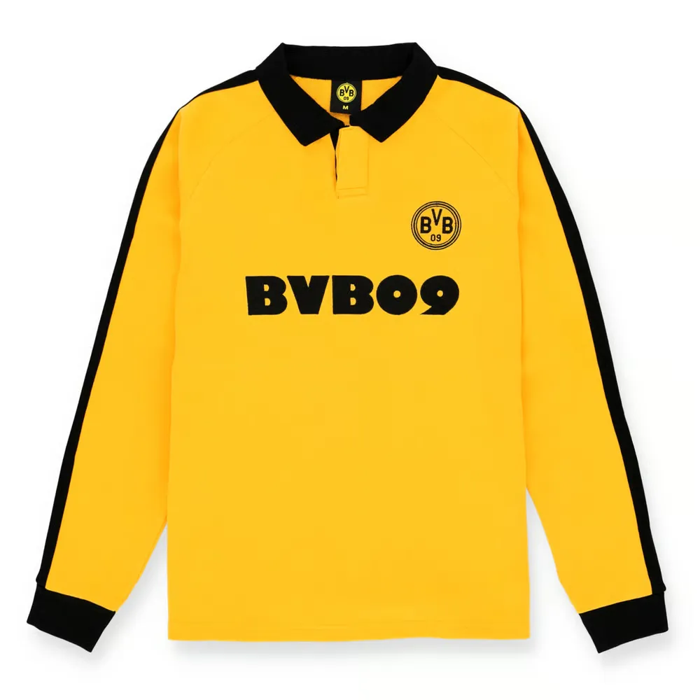Maillot rétro 70 manches longues du BVB Borussia Dortmund pour enfant