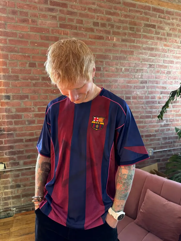 Maillot rétro Ed Sheeran x Spotify x FC Barcelona 2004/05 pour enfant