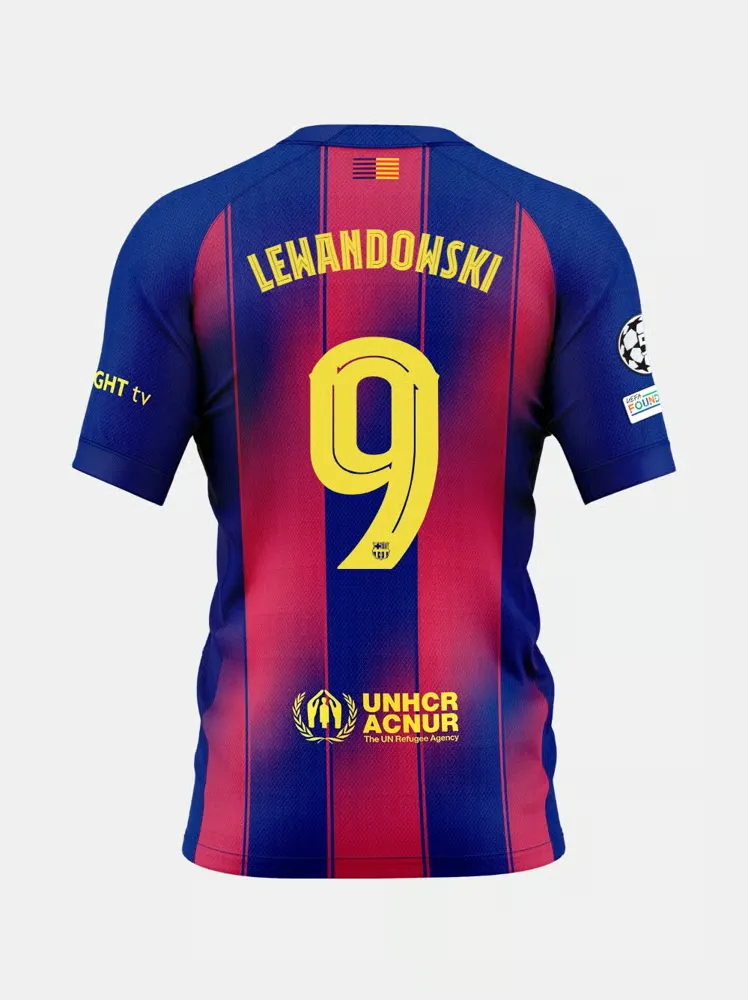 Maillot Domicile UCL Homme FC Barcelone 2025/26 - LEWANDOWSKI #9