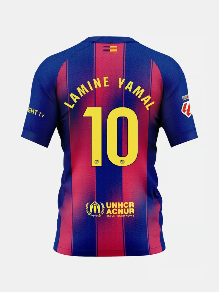 Maillot domicile FC Barcelona x Ed Sheeran 2025/26 – LAMINE YAMAL #10 pour femme