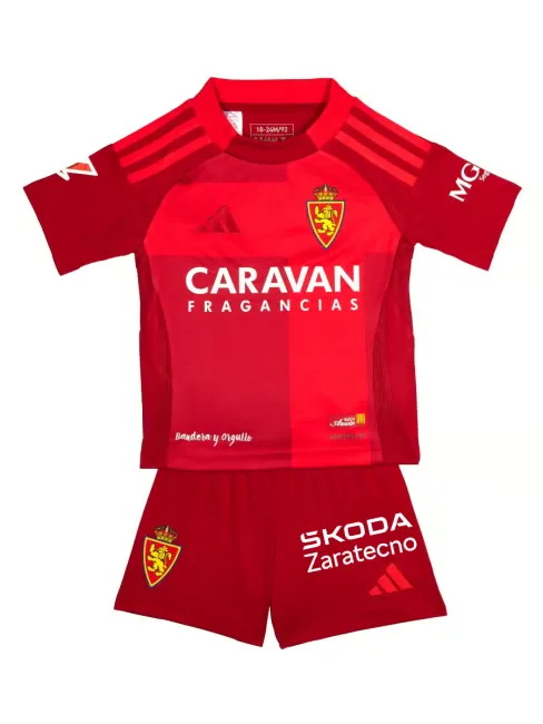 Enfant Real Zaragoza 2025/26 Tenue Extérieure - Rouge