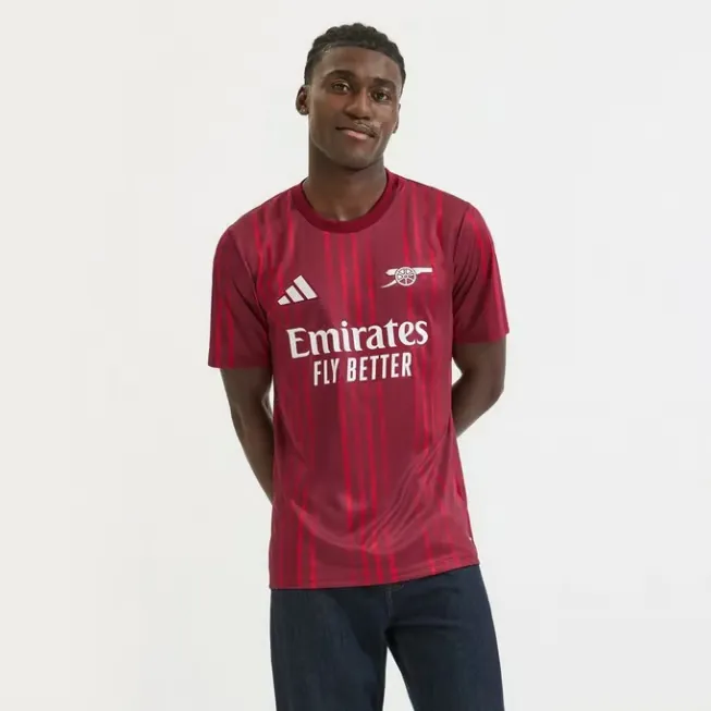 Enfant Arsenal 2025/26 Troisième Maillot d’Échauffement – Rouge – Image 3