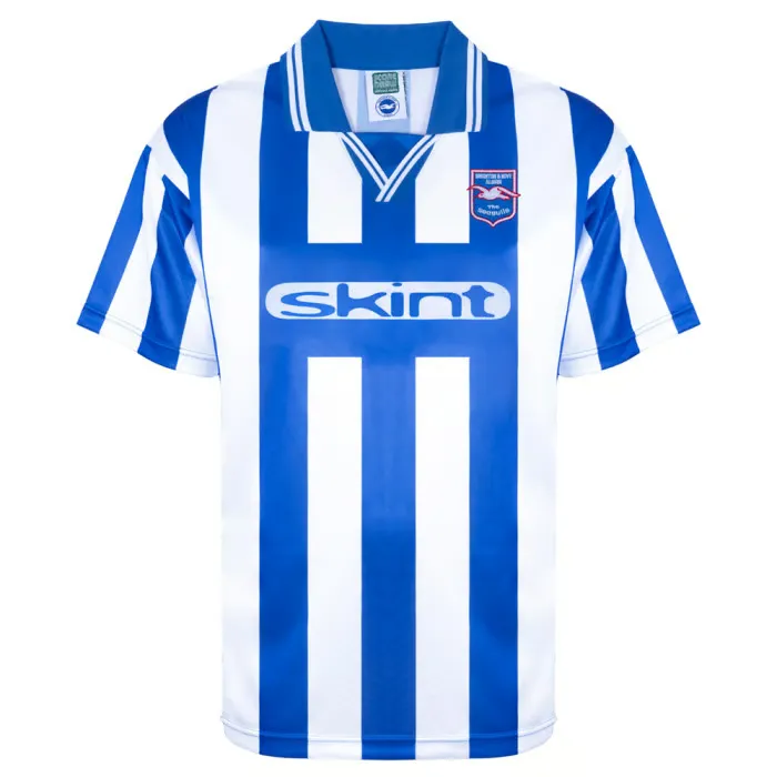 Maillot rétro Brighton & Hove Albion domicile 1999 enfant