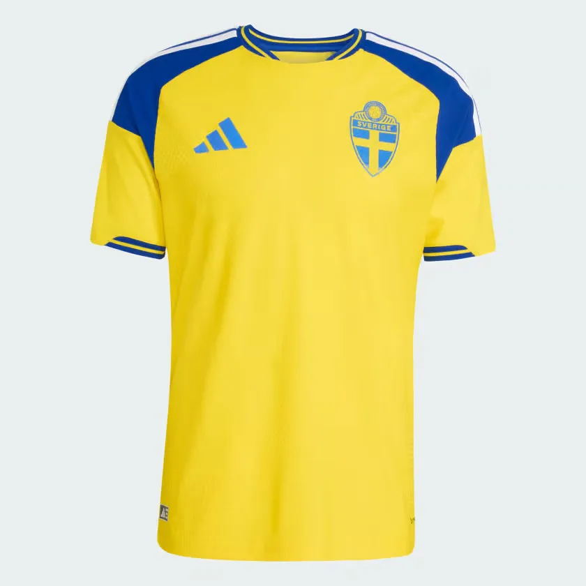 Maillot domicile authentique Coupe du Monde 2026 Suède homme